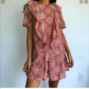 Zara Pink Floral Mini Dress